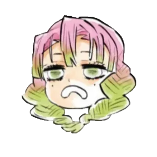 💖 Mitsuri Kanroji Demon Slayer 动漫, 蜜璃, 甘露寺, 鬼灭之刃, 柱 whatsapp sticker