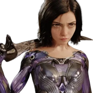 😠 Alita Alita: Battle Angel Alita, Battle Angel, Cyborg, Mangá, Robô, Anime whatsapp sticker