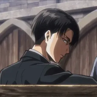 ☕ Levi Ackerman Attack on Titan Anime, Personaje, Levi, Ataque a los Titanes telegram sticker