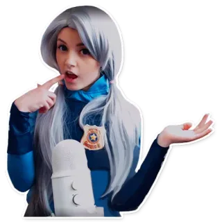🤙 Judy Hopps Zootopia Cosplay, Film, Personaggio, Polizia, Microfono, Intrattenimento telegram sticker