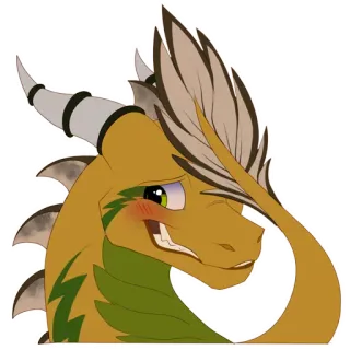 😳 dragon, cartoon, animal, fantasy, cute, reptile telegram sticker