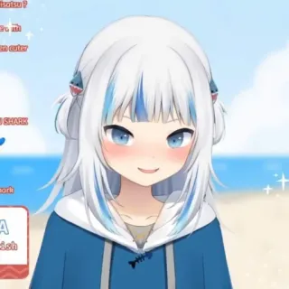 😐 Gawr Gura Anime, Virtueller YouTuber, Hai, VTuber, Hololive telegram sticker