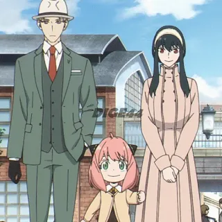 👨‍👩‍👦 Anya Forger Spy x Family Anime, Famiglia, Spia, Carino, Cartone animato telegram sticker