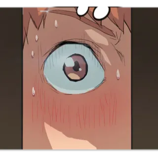 👁 shock, surprise, anime, eye, sweat, expression, reaction telegram sticker