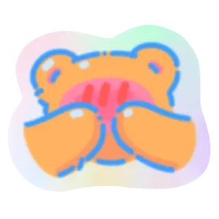 😳 熊, 动物, 可爱, 卡通, 贴纸 telegram sticker