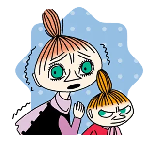 😨 Moomin Moomins Mumin, Cartoon, ängstlich, wütend telegram sticker