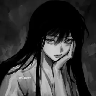 ▪️ @ilexer anime, art, illustration, digital art, woman, portrait telegram sticker