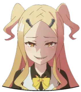 😈 Anime, Personaggio, Espressione, Malizioso, Cartone animato, Illustrazione telegram sticker