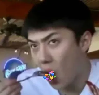 👑 heart, love, eating, kpop, celebrity, funny, meme telegram sticker