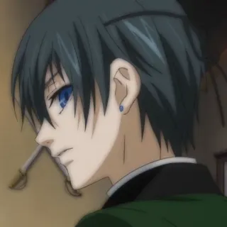 🗝 Ciel Phantomhive Black Butler Anime, Ciel Phantomhive, Black Butler, Manga, Victoriano, Personaje whatsapp sticker