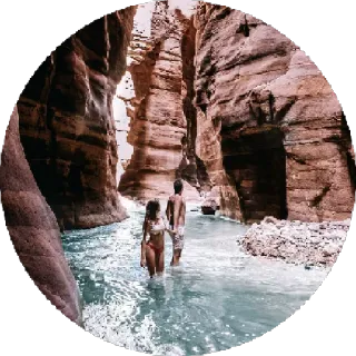 👫 вода, пара, плавание, каньон, скалы, ручей, отношения telegram sticker