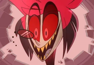 😳 Alastor Hazbin Hotel мультфильм, демон, улыбка, Аластор, Hazbin Hotel telegram sticker