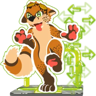 ➡️ Cartoon, Fell, Tier, Hund, Figur, Sticker telegram sticker