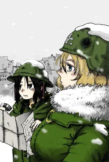 🙃 Anime, Militaire, Soldats, Neige, Uniformes, Guerre whatsapp sticker