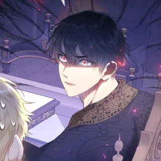 🗝 fantasy, đàn ông, mắt đỏ, tối, webtoon, anime, hình minh họa telegram sticker