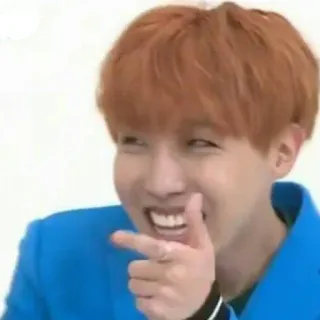 👈 Persona, Hombre, Señalando, Sonriendo, Kpop, Ídolo whatsapp sticker