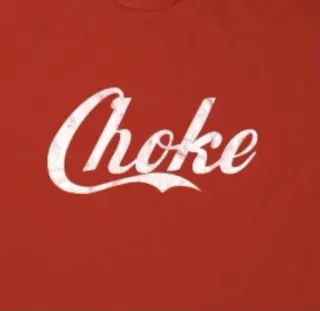 ✊ Choke étrangler, typographie, mot, rouge telegram sticker