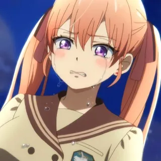 🙂 anime, crying, girl, sad, tears telegram sticker