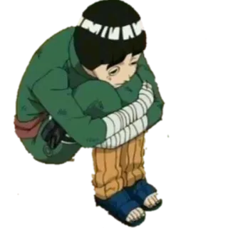 😭 Rock Lee Naruto Rock Lee, Naruto, anime, smutny, samotny, kreskówka telegram sticker