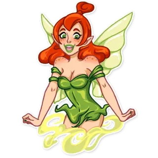 😃 fata, fantasia, magico, ali, cartone animato whatsapp sticker