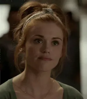 ☁ Lydia Martin Teen Wolf tiener, meisje, tiener, rood haar, portret, televisie telegram sticker