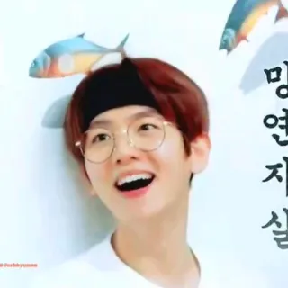 ✨ 명연지실 kpop, música, pez, gafas, coreano telegram sticker