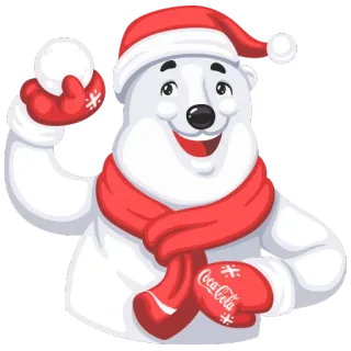 Coca-Cola New Year telegram stickers