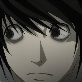🙄 L Lawliet Death Note Anime, Death Note, L, L Lawliet, Detective telegram sticker
