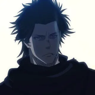 ☘️ Yami Sukehiro Black Clover Anime, Black Clover, Yami Sukehiro, Captain, Magischer Ritter, Zauberkönig, Manga whatsapp sticker