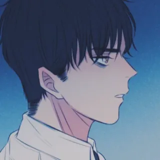 ✖ hombre, anime, personaje, retrato, cara telegram sticker