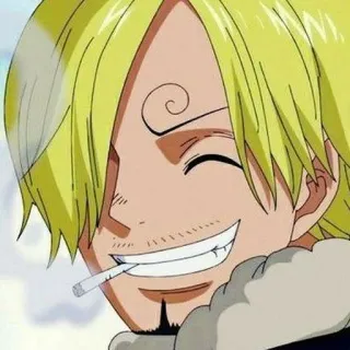 😁 Sanji One Piece anime, one piece, sanji, cigarette, cartoon telegram sticker