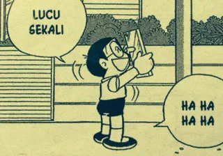 😂 Nobita Doraemon LUCU SEKALI HA HA HA HA doraemon, nobita, divertente, cartone animato whatsapp sticker