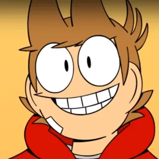 😀 Tord Eddsworld การ์ตูน, แอนิเมชั่น, ยิ้ม, มีความสุข whatsapp sticker