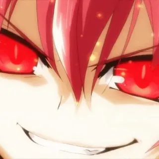 🔥 anime, manga, red eyes, evil, grin telegram sticker