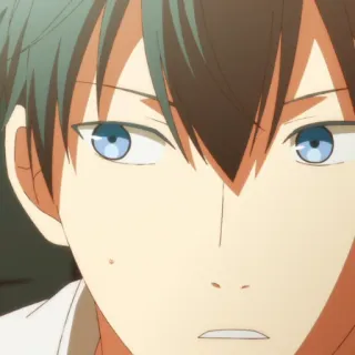 😕 anime, face, portrait, manga, boy telegram sticker