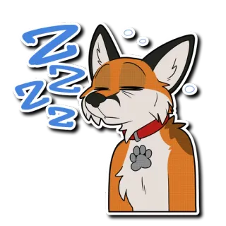 💤 ZZZ zorro, durmiendo, animal, lindo, zzz telegram sticker