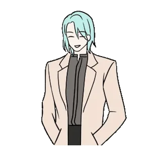 🌪 animé, personnage, souriant, mignon whatsapp sticker