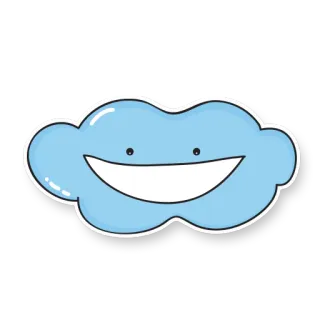😀 wolke, wetter, himmel, süß, aufkleber whatsapp sticker