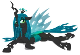 😄 Queen Chrysalis My Little Pony Pônei, Animação, Rainha, Chrysalis, Desenho animado, Alado, Vilão telegram sticker