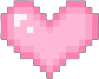 🌟 heart, pixel art, pink, love, valentine telegram sticker
