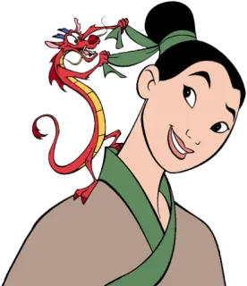 🐉 Mulan disney, mushu, naga, kartun, animasi telegram sticker