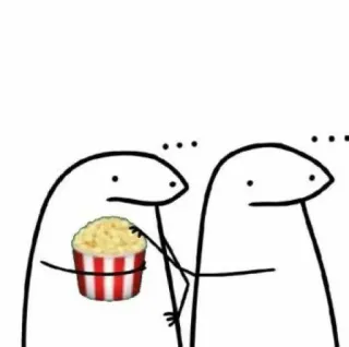 📈 Pipoca, Florkofcows, Meme, Quadrinhos, Boneco palito telegram sticker