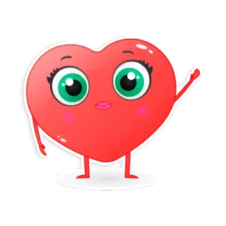 🙍‍♀️ Herz, Liebe, Cartoon, Süß, Emoji, Sticker telegram sticker