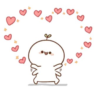 💓 cute, heart, love, kawaii, cartoon, character, animation telegram sticker