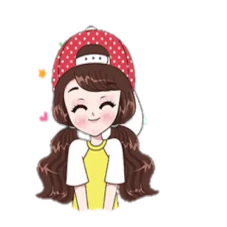 👩 Desenho animado, Fofo, Menina, Adesivo, Anime, Mangá telegram sticker