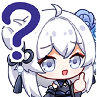🤔 Anime, Hoạt hình, Câu hỏi, Chibi, Dễ thương, Suy nghĩ telegram sticker