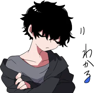 ⭕ リわかる Anime, Con trai, Buồn, Manga, Hoạt hình, Nhật Bản telegram sticker