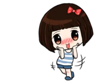 😊 Cartoon, Mädchen, Süß, Kawaii, Anime telegram sticker