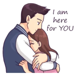 ☺️ I am here for YOU conforto, supporto, abbraccio, amore, empatia telegram sticker