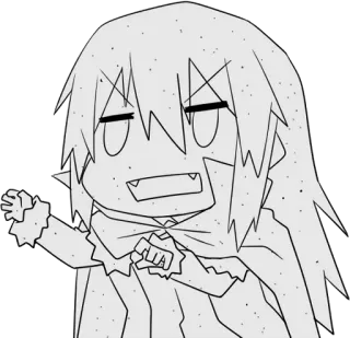 👾 Anime, Manga, Chibi, Personaje, Dibujos animados, Ilustración, Vampiro telegram sticker